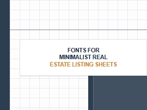 Clean Fonts for Modern Real Estate Listings