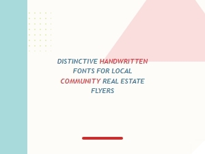 Neighborhood Charm Through Distinctive Handwritten Fonts